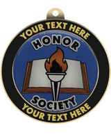 Honor Society Insert Medal with Personalized Rim
