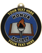 Honor Society Insert Medal with Personalized Rim