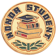 Gold-Finish Honor Student Lapel Pin