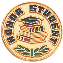 Gold-Finish Honor Student Lapel Pin