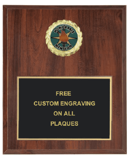 Honorable Mention Insert Plaque