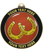 Horseshoes Insert Medal with Personalized Rim