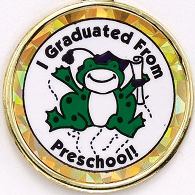 I Graduated From Preschool Mylar Decal Medal Insert