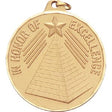 2" Diamond Cut Edge Medal with Ribbon - In Honor of Excellence