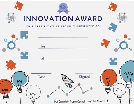 Innovation Award Certificate - Free Template
