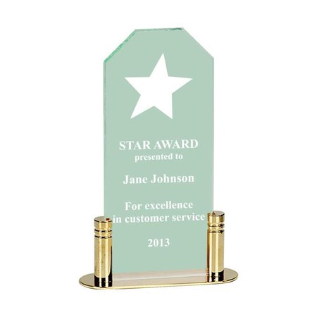 Jade Acrylic with Brass Base and Star
