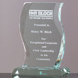 Crystal Jade Glass Scroll Award