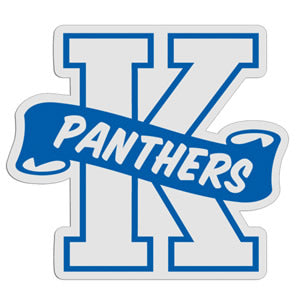 K-Shaped Mascot Badge with Choice of Back