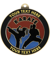 Karate Insert Medal with Personalized Rim