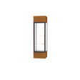 Keepsake Carmel Oak Lighted Display Case w/ Clear Glass back and Dark Bronze Aluminum Frame, 80"H x 24"W x 24"D
