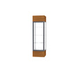 Keepsake Carmel Oak Lighted Display Case w/ Clear Glass back and Satin Natural Aluminum Frame, 80"H x 24"W x 24"D