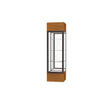 Keepsake Carmel Oak Lighted Display Case w/ Mirror back and Dark Bronze Aluminum Frame, 80"h x 24"W x 24"D