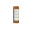 Keepsake Carmel Oak Lighted Display Case w/ Plaque Fabric back and Satin Natural Aluminum Frame, 80"H x 24"W x 24"D