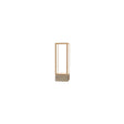 Keepsake Driftwood Oak Floor Display Case w/ Clear Glass back and Champagne Aluminum Frame, 72"H x 24"W x 24"D