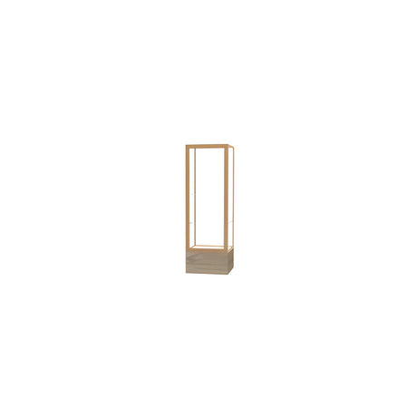 Keepsake Driftwood Oak Floor Display Case w/ Clear Glass back and Champagne Aluminum Frame, 72"H x 24"W x 24"D