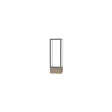 Keepsake Driftwood Oak Floor Display Case w/ Clear Glass back and Satin Natural Aluminum Frame, 72"H x 24"W x 24"D