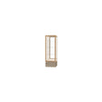 Keepsake Driftwood Oak Floor Display Case w/ Mirror back and Champagne Aluminum Frame, 72"H x 24"W x 24"D