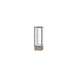 Keepsake Driftwood Oak Floor Display Case w/ Mirror back and Satin Natural Aluminum Frame, 72"H x 24"W x 24"D