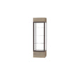 Keepsake Driftwood Oak Lighted Display Case w/ Clear Glass back and Dark Bronze Aluminum Frame, 80"H x 24"W x 24"D