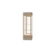 Keepsake Driftwood Oak Lighted Display Case w/ Mirror back and Champagne Aluminum Frame, 80"H x 24"W x 24"D