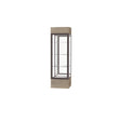 Keepsake Driftwood Oak Lighted Display Case w/ Mirror back and Dark Bronze Aluminum Frame, 80"H x 24"W x 24"D