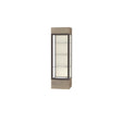 Keepsake Driftwood Oak Lighted Display Case w/ Plaque Fabric back and Dark Bronze Aluminum Frame, 80"H x 24"W x 24"D