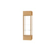 Keepsake Light Oak Vinyl Lighted Display Case w/ Clear Glass back and Champagne Aluminum Frame, 80"H x 24"W x 24"D