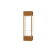 Keepsake Light Oak Vinyl Lighted Display Case w/ Clear Glass back and Champagne Aluminum Frame, 80"H x 24"W x 24"D