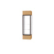 Keepsake Light Oak Vinyl Lighted Display Case w/ Clear Glass back and Dark Bronze Aluminum Frame, 80"H x 24"W x 24"D