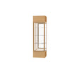 Keepsake Light Oak Vinyl Lighted Display Case w/ Mirror back and Champagne Aluminum Frame, 80"H x 24"W x 24"D