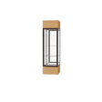Keepsake Light Oak Vinyl Lighted Display Case w/ Mirror back and Dark Bronze Aluminum Frame, 80"H x 24"W x 24"D