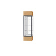Keepsake Light Oak Vinyl Lighted Display Case w/ Mirror back and Satin Natural Aluminum Frame, 80"H x 24"W x 24"D