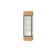 Keepsake Light Oak Vinyl Lighted Display Case w/ Plaque Fabric back and Satin Natural Aluminum Frame, 80"H x 24"W x 24"D