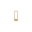 Keepsake Natural Oak Floor Display Case w/ Clear Glass back and Champagne Aluminum Frame, 72"H x 24"W x 24"D