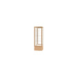 Keepsake Natural Oak Floor Display Case w/ Mirror back and Champagne Aluminum Frame, 72"H x 24"W x 24"D