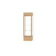 Keepsake Natural Oak Lighted Display Case w/ Clear Glass back and Champagne Aluminum Frame, 80"H x 24"W x 24"D
