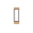 Keepsake Natural Oak Lighted Display Case w/ Clear Glass back and Dark Bronze Aluminum Frame, 80"H x 24"W x 24"D