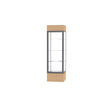 Keepsake Natural Oak Lighted Display Case w/ Clear Glass back and Satin Natural Aluminum Frame, 80"H x 24"W x 24"D