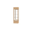 Keepsake Natural Oak Lighted Display Case w/ Mirror back and Champagne Aluminum Frame, 80"H x 24"W x 24"D