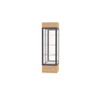 Keepsake Natural Oak Lighted Display Case w/ Mirror back and Dark Bronze Aluminum Frame, 80"H x 24"W x 24"D