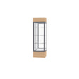 Keepsake Natural Oak Lighted Display Case w/ Mirror back and Satin Natural Aluminum Frame, 80"H x 24"W x 24"D