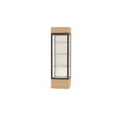 Keepsake Natural Oak Lighted Display Case w/ Plaque Fabric back and Dark Bronze Aluminum Frame, 80"H x 24"W x 24"D