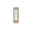 Keepsake Natural Oak Lighted Display Case w/ Plaque Fabric back and Satin Natural Aluminum Frame, 80"H x 24"W x 24"D