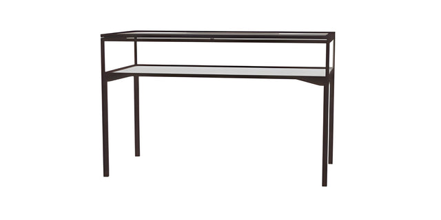 Keepsake Tabletop Display Case, w/ Hinged Top Door and Dark Bronze Aluminum Frame, 10"H x 60"W x 30"D, Total Height 38"H