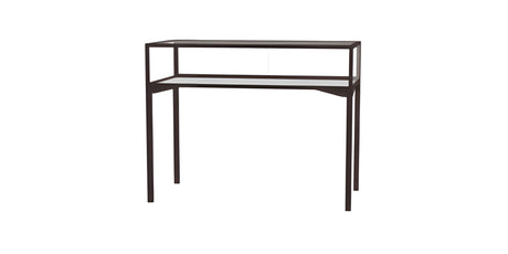 Keepsake Tabletop Display Case, w/ Sliding Rear Door and Dark Bronze Aluminum Frame, 10"H x 48"W x 24"D, Total Height 38"H