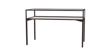 Keepsake Tabletop Display Case, w/ Sliding Rear Door and Dark Bronze Aluminum Frame, 10"H x 60"W x 30"D, Total Height 38"H