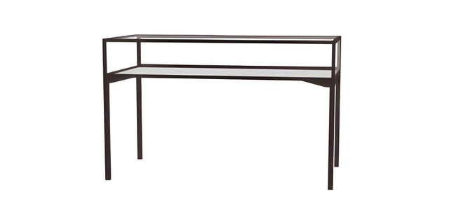 Keepsake Tabletop Display Case, w/ Sliding Rear Door and Dark Bronze Aluminum Frame, 10"H x 60"W x 30"D, Total Height 38"H