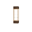 Keepsake Walnut Vinyl Lighted Display Case w/ Clear Glass back and Champagne Aluminum Frame, 80"H x 24"W x 24"D