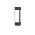 Keepsake Walnut Vinyl Lighted Display Case w/ Clear Glass back and Dark Bronze Aluminum Frame, 80"H x 24"W x 24"D