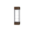 Keepsake Walnut Vinyl Lighted Display Case w/ Clear Glass back and Satin Natural Aluminum Frame, 80"H x 24"W x 24"D